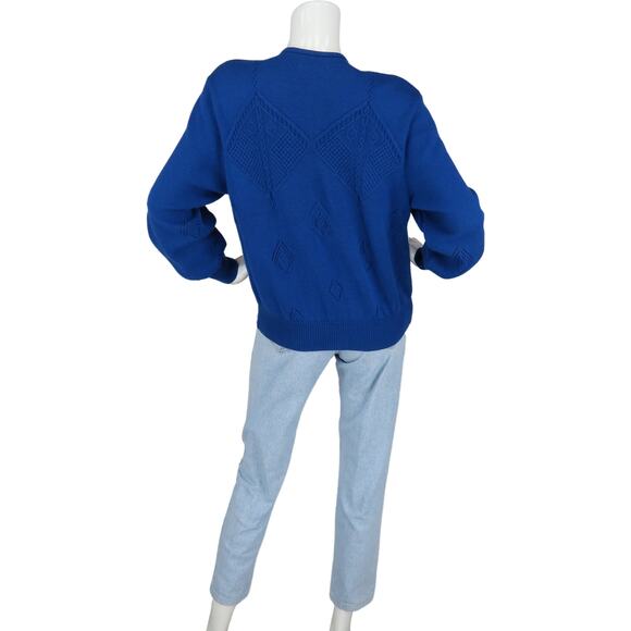 Geiger Collections Austria Blue Wool Cardigan Sweater M - Picture 2 of 8